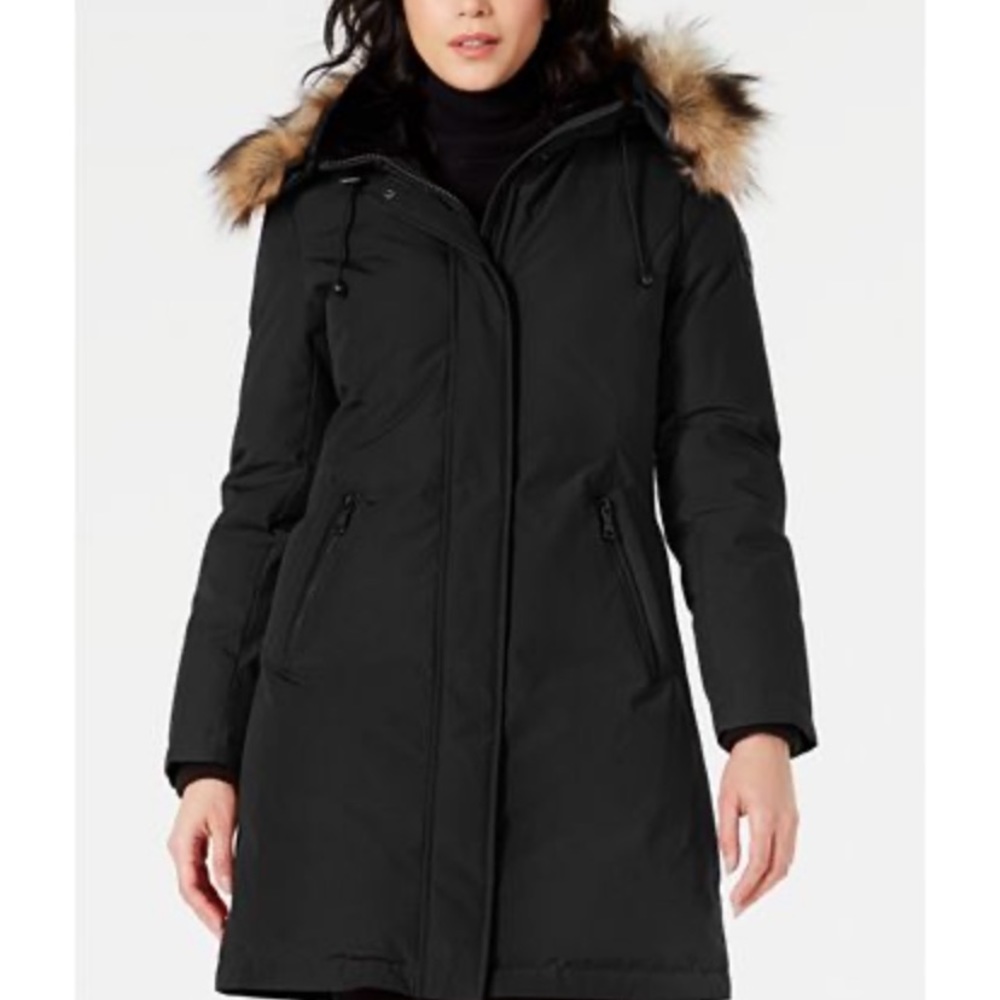 Vince Camuto faux fur hooded parka